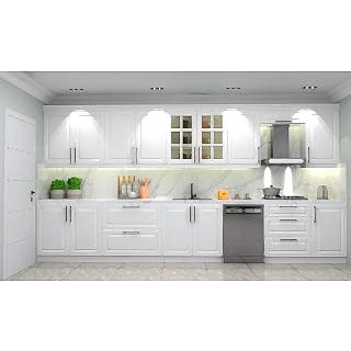 4m Avangard Mutfak Dolabı – Mat Lake Boyalı, Cnc İşlemeli Country