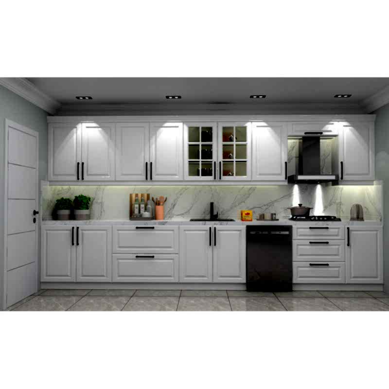 4m Avangard Mutfak Dolabı – Mat Lake Boyalı, Cnc İşlemeli Country