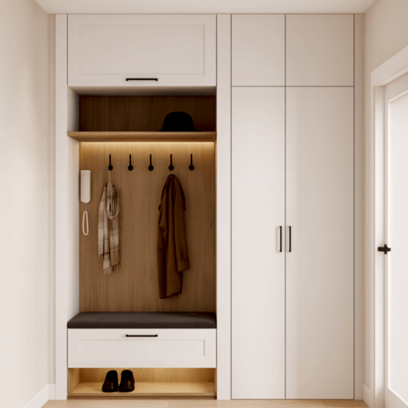 Vestiyer Dolabı Portmanto | Country Model | Raflı Askılı