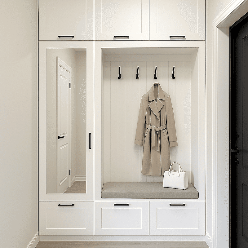 Vestiyer Giriş Dolabı | Tavana Kadar Portmanto | Country Model