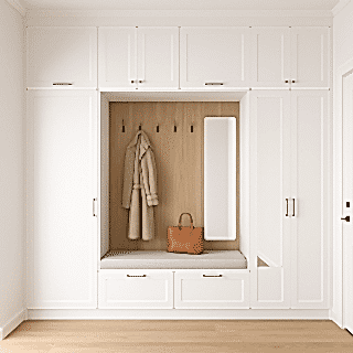 Gömme Vestiyer Dolabı - Country Kapaklı Model Portmanto