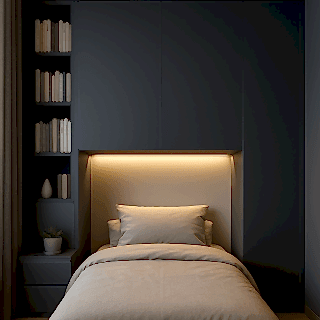 Yatak Üst Dolabı BY108 Modeli - Küçük Yatak Odası Dolap Çözümü