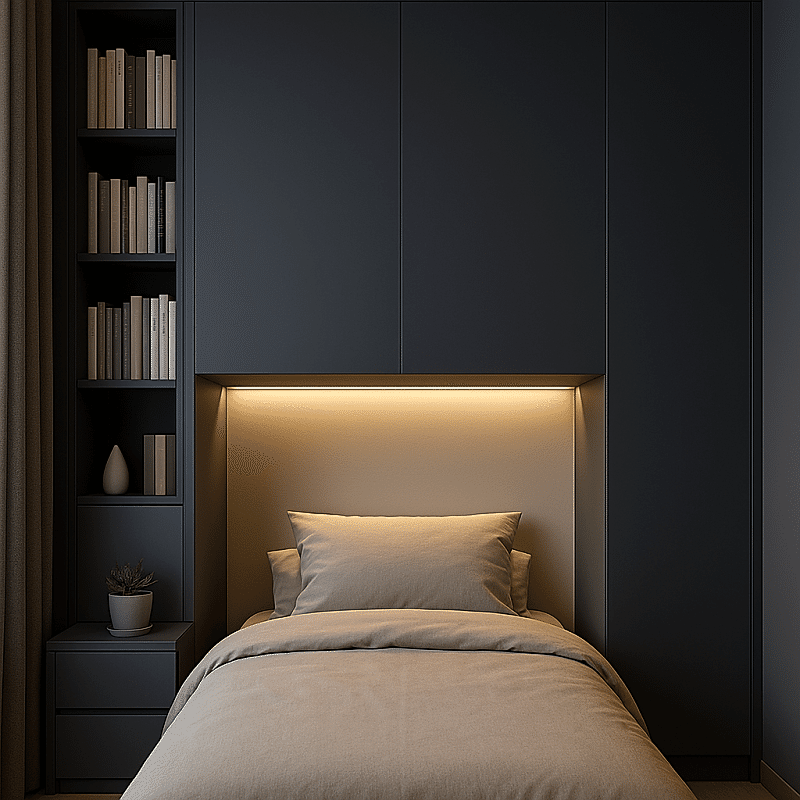 Yatak Üst Dolabı BY108 Modeli - Küçük Yatak Odası Dolap Çözümü