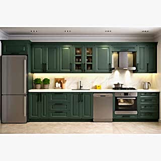 Country Mutfak Dolabı – İşlemeli Kapak, Yeşil Mat Lake Boyalı Kapak, Avangard Tasarım