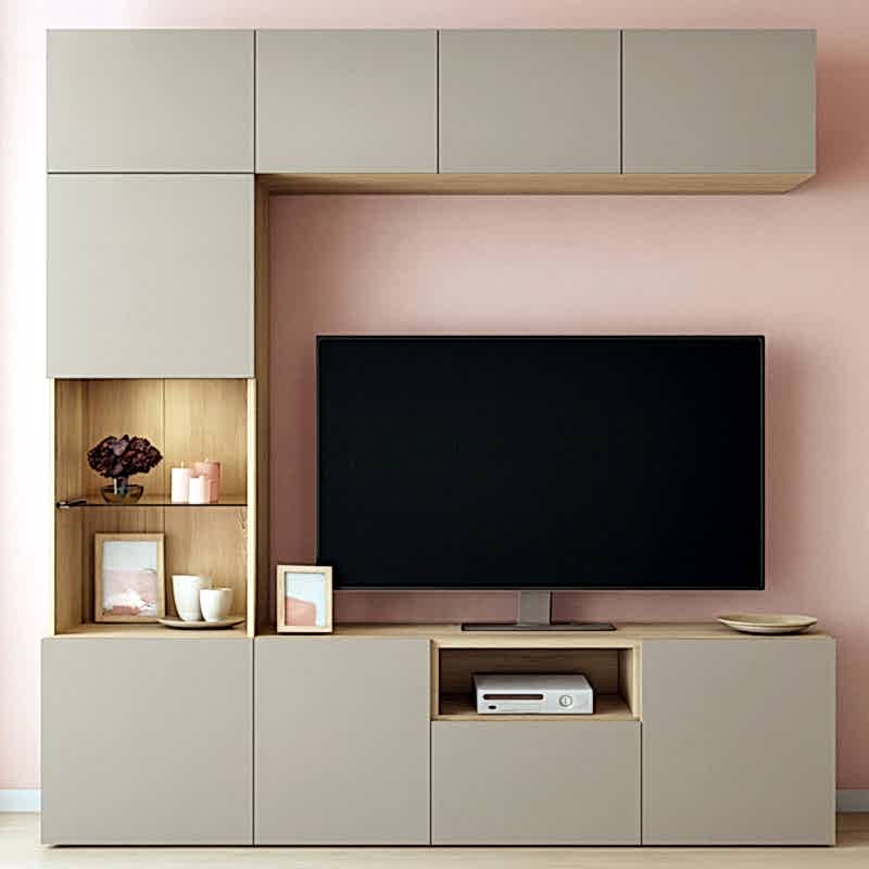 Tv Ünitesi BT160 Modeli, Kulpsuz Kapak, Dolaplı Seri