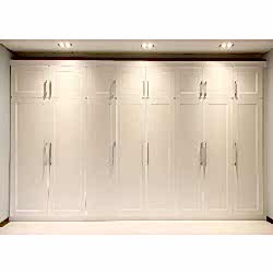 5 Metre, 10 Kapak, Yüklük Depolama, Beyaz MDF Lam Gardırop – Geniş ve Şık Tasarım