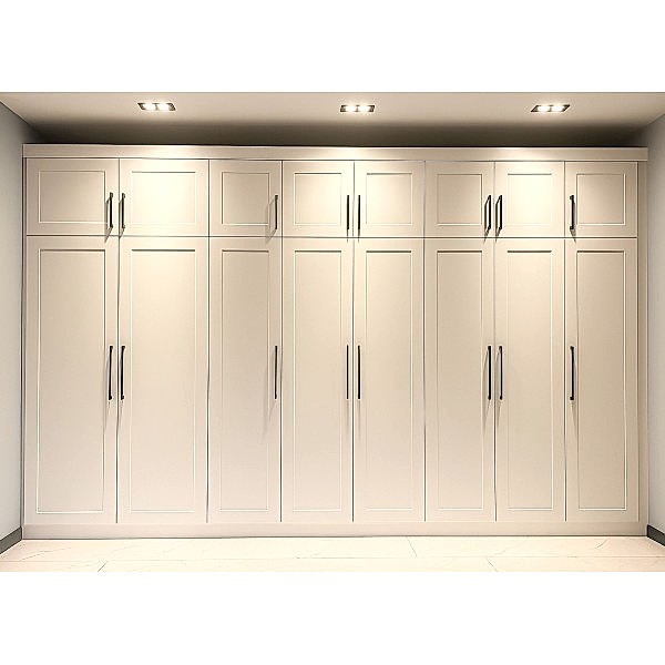 5 Metre, 10 Kapak, Yüklük Depolama, Beyaz MDF Lam Gardırop – Geniş ve Şık Tasarım