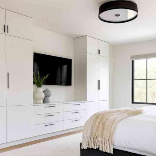 Gömme TV Ünitesi, Yatak Odası Elbise Dolabı YT02A5 Modeli