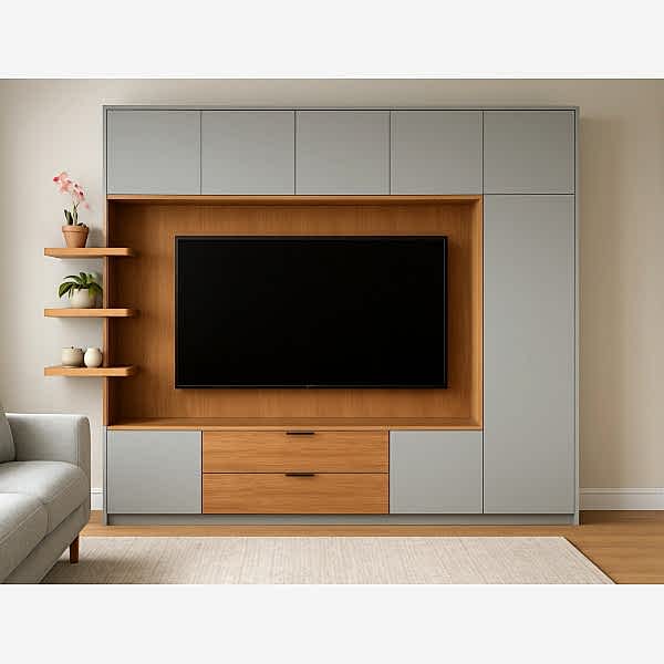 Tv Ünitesi BT162 Modeli, Kulpsuz Kapak, Saklama Dolaplı Seri