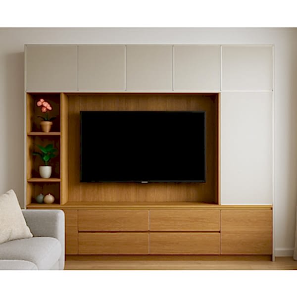 Tv Ünitesi BT162 Modeli, Kulpsuz Kapak, Saklama Dolaplı Seri