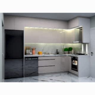 Köşe Mutfak Dolabı | L Tipi Mutfak, Tavana Kadar Kademeli Tasarımı