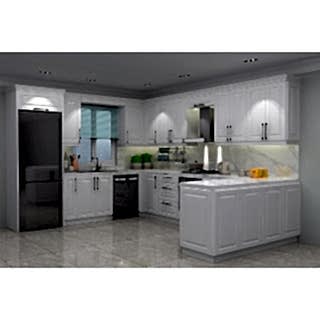 Adalı Mutfak Dolabı – L Şeklinde Köşe, Mat Lake Boyalı Kapak, Country Model