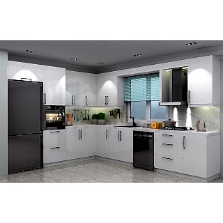 Köşe Mutfak Dolabı – L Şeklinde Köşe, Mdflam Kapak